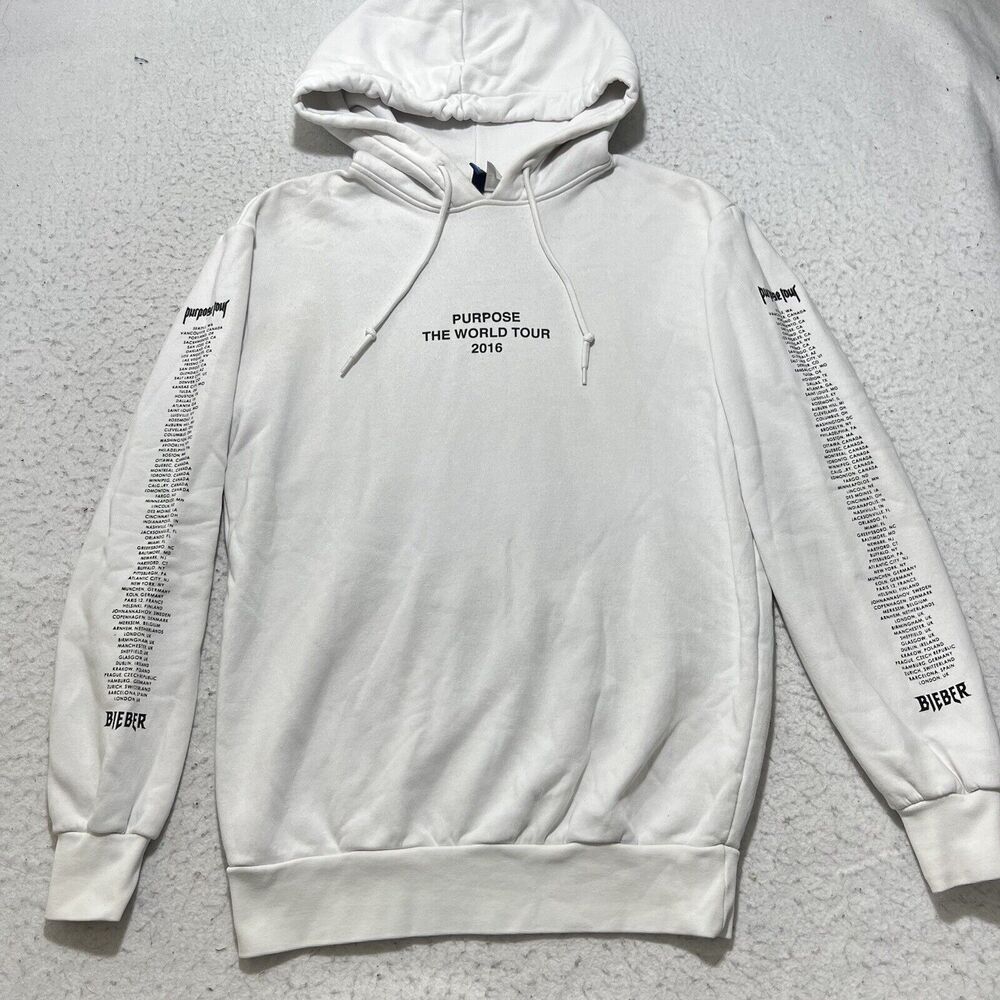 H&M Justin Bieber Men's XS Purpose World Tour 2016 Fleece Pullover Hoodie